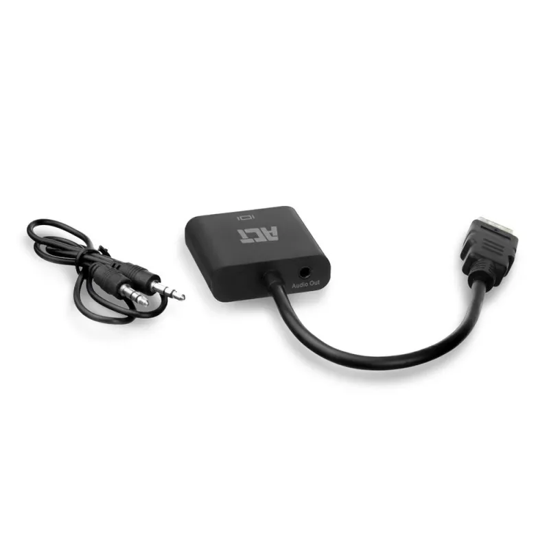 ACT AC7535 HDMI į VGA adapteris su garsu, 0,15 m