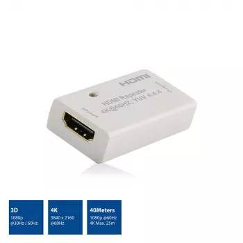 HDMI kartotuvas ACT AC7820, HDMI signalo stiprintuvas iki 40 m, palaiko 4K