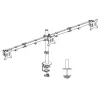 ACT Trijų monitorių laikiklis AC8303 – spaustuvinis / per angą, 30 kg, 13–27 col.