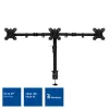 ACT Trijų monitorių laikiklis AC8303 – spaustuvinis / per angą, 30 kg, 13–27 col.