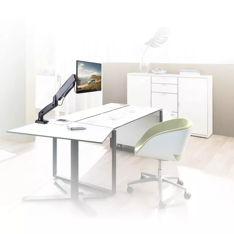 ACT Dujinė spyruoklė monitoriaus ranka Office juoda AC8311 Spaustuvas/Prakišamas 9 kg