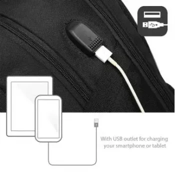 Kuprinė ACT Global AC8530 15,6 colio vienspalvė su USB išėjimu