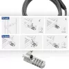ACT Wedge Laptop Lock AC9035 spyna su kombinaciniu kodu, metalinis, 2 m kabelis
