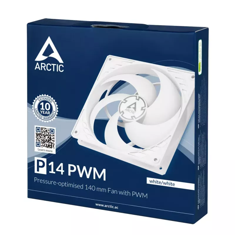 ARCTIC P14 PWM slėgiui optimizuotas 140 mm ventiliatorius su PWM