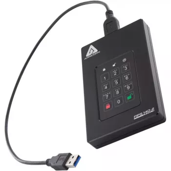 Išorinis HDD diskas Apricorn 2 TB USB Type-A į USB Type-C Aegis Fortress L3