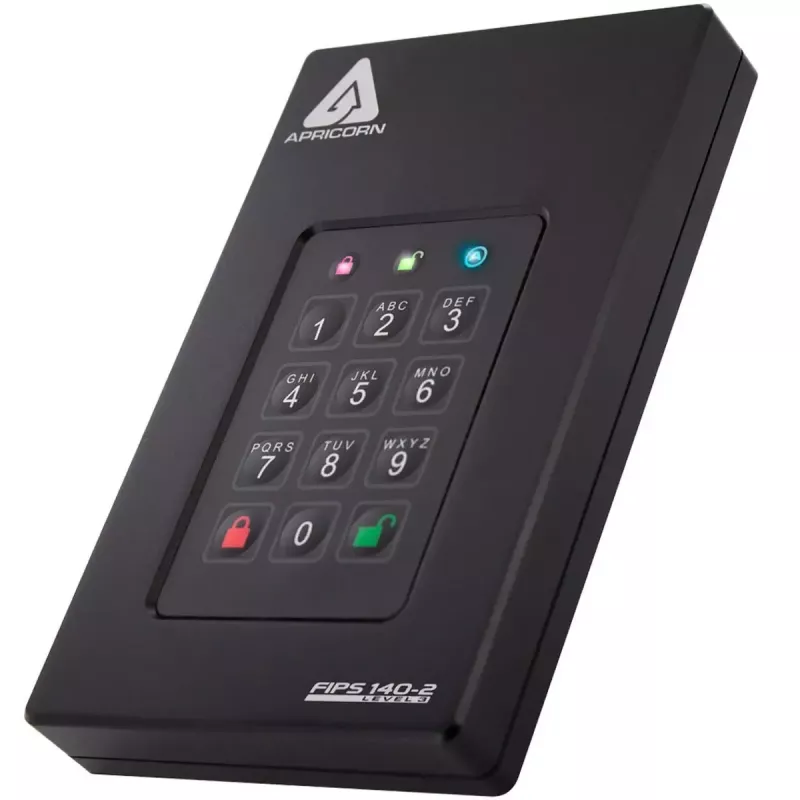 Išorinis HDD diskas Apricorn 2 TB USB Type-A į USB Type-C Aegis Fortress L3