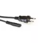 Maitinimo laidas Euro kištukas - C7 lizdas juodas 1,5 m ACT Powercord