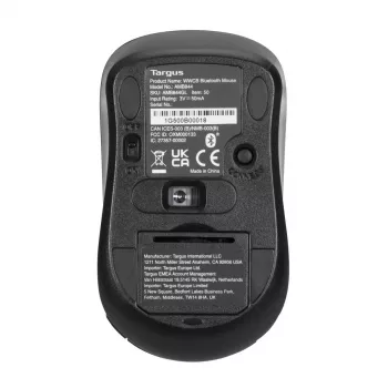 Targus AMB844GL Bluetooth pelė su antimikrobine danga, ambidekstrinė, optinė, 1000 DPI