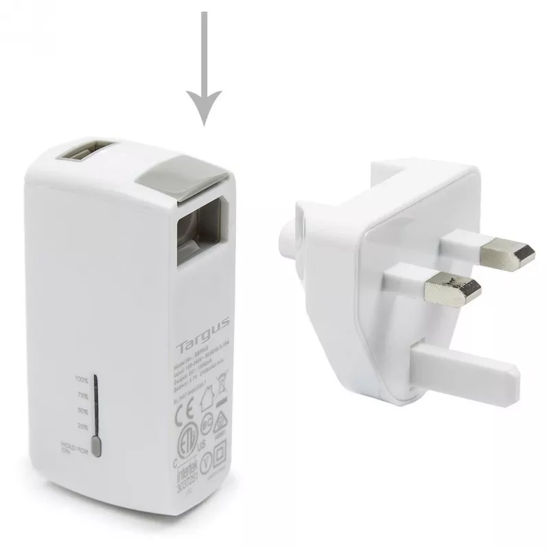 Targus APD752EU nešiojamas įkroviklis 2100 mAh Baltas