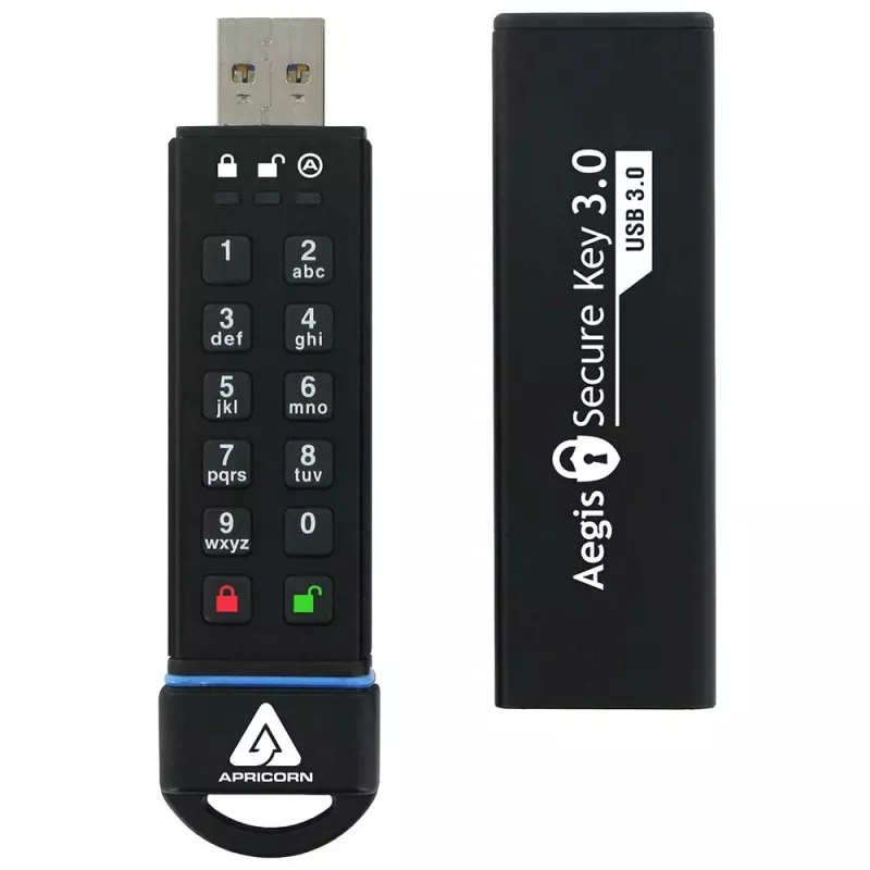 USB atmintukas Apricorn 120GB USB Type-A Aegis Secure Key 3.0