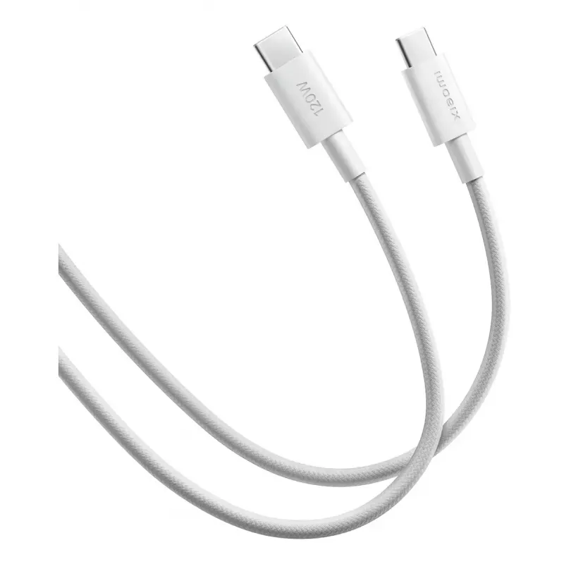USB-C į USB-C laidas Xiaomi BHR087KGL 1 m, USB 2.0, 0.48 Gbit/s, Baltas
