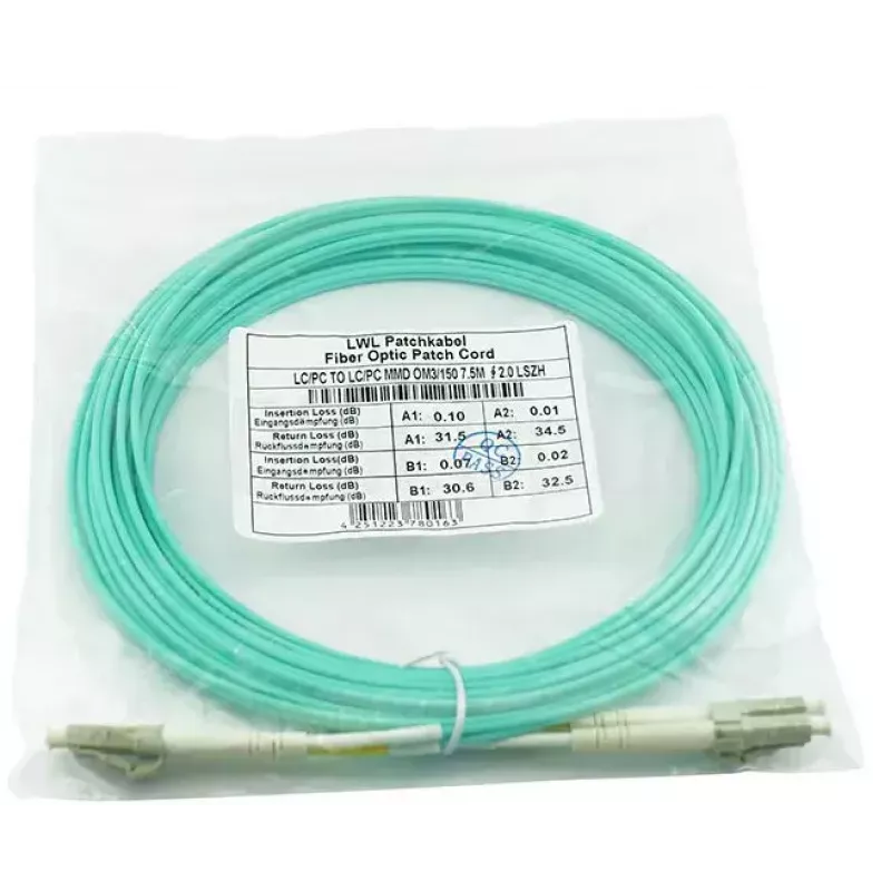 BlueOptics BK843A-BO 50 m LC OM3 Aqua šviesolaidinis kabelis