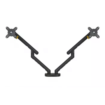 BakkerElkhuizen BE Flexible Dual dviejų monitorų laikiklis, juodas, spaustuvas, 20 kg, 43,2 cm (17 col.), 88,9 cm (35 col.), 100 x 100 mm