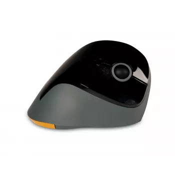 BakkerElkhuizen PRF Mouse Wireless belaidė vertikali pelė, tamsiai pilka, dešinei rankai, optinė, RF belaidė, 1600 DPI, juoda, pilka