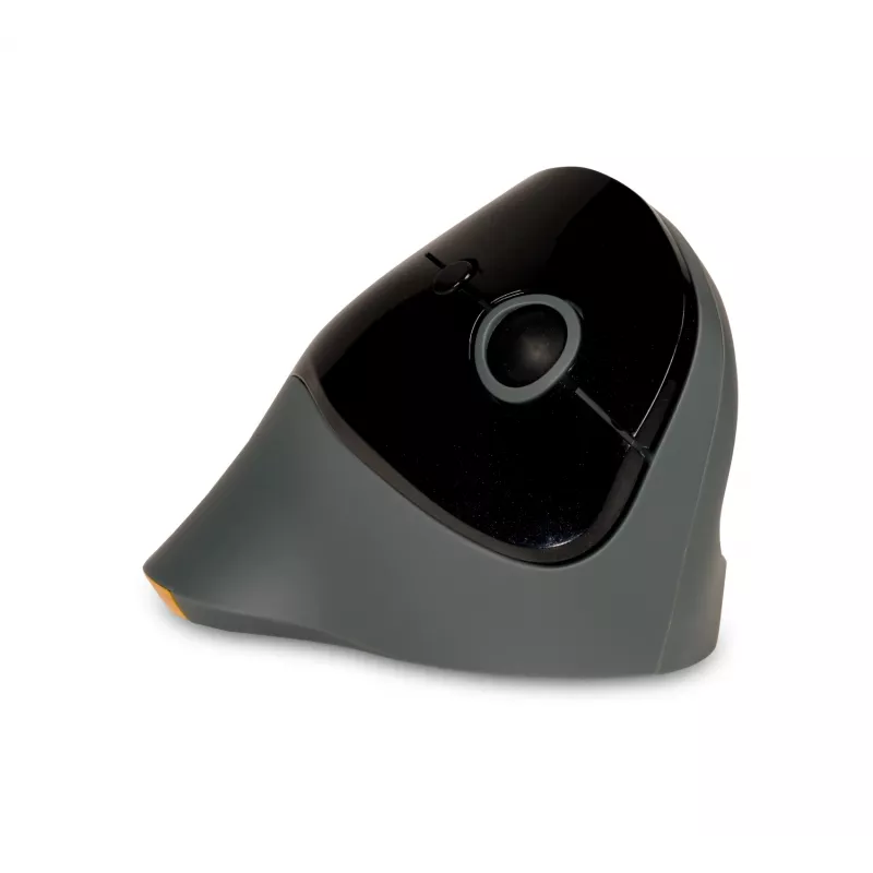 BakkerElkhuizen PRF Mouse Wireless belaidė vertikali pelė, tamsiai pilka, dešinei rankai, optinė, RF belaidė, 1600 DPI, juoda, pilka