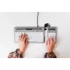 BakkerElkhuizen S-board 840 Numeric skaitmeninė klaviatūra, USB, PC, 1,2 m, šviesiai pilka, balta
