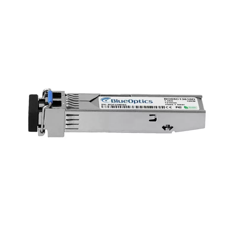 BlueOptics BO05C13610DIN SFP transiveris, 1000BASE-LX, LC Duplex, vienmodis, 1310 nm, 10 km, pramoninis -40°C/+85°C, DDM