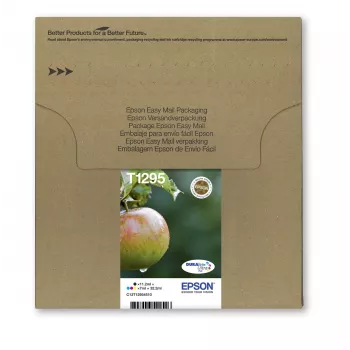 Epson Apple Multipack 4 spalvų T129 EasyMail, juoda, žydra, rausvai raudona, geltona, 11,2 ml, 7 ml, 1 vnt., daugiapakė