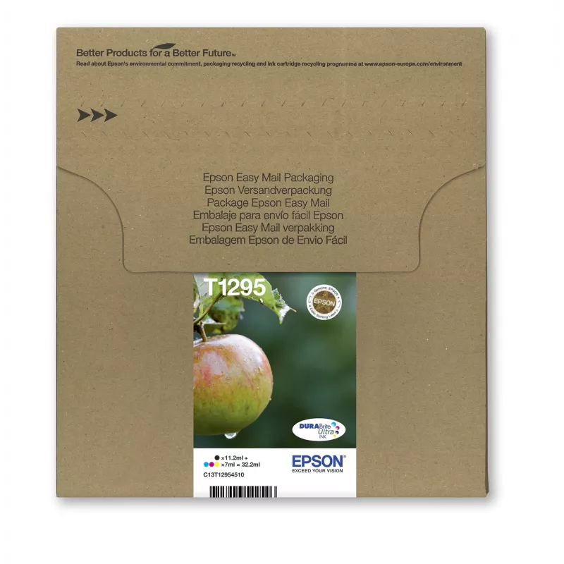 Epson Apple Multipack 4 spalvų T129 EasyMail, juoda, žydra, rausvai raudona, geltona, 11,2 ml, 7 ml, 1 vnt., daugiapakė