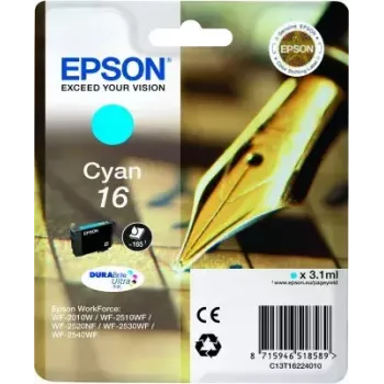 Kasetė Epson C13T16224010 DURABrite Ultra Cyan Singlepack Standartinė išeiga