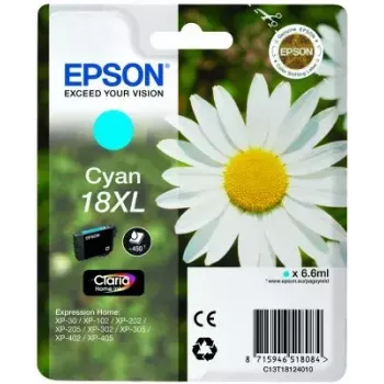 Kasetė EPSON rašalinė Cyan 18XL Claria Home Ink C13T18124010