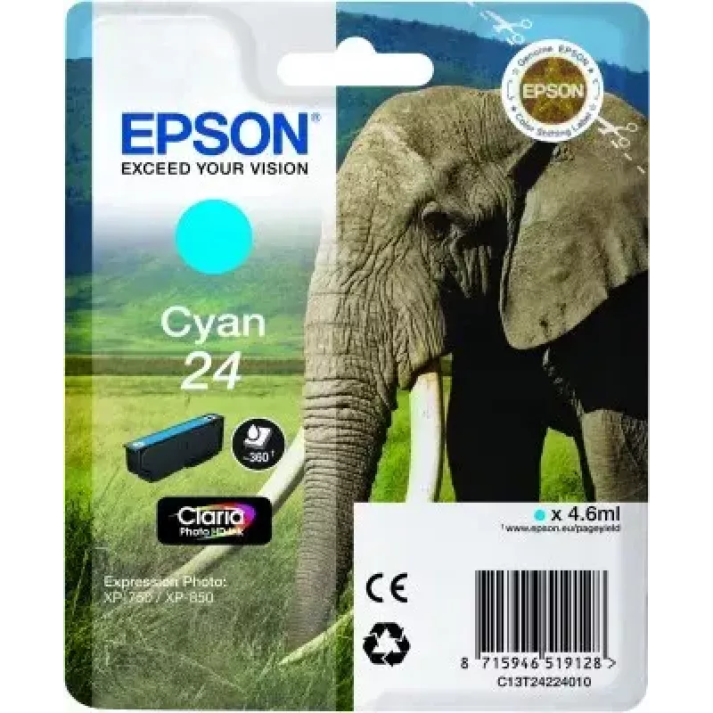 Epson kasetė Claria Photo HD Cyan (C13T24224010)