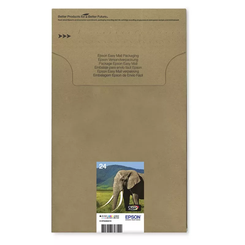 Kasečių rinkinys Epson Multipack 6 spalvų 24 EasyMail – 6 vnt., standartinės talpos, juoda/ciano/šviesiai ciano/magenta/šviesiai magenta/geltona