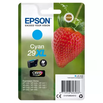 Epson Strawberry 29XL C kasetė 1 vnt. Originali didelės talpos (XL) mėlyna