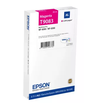 Rašalo kasetė XL rausvai raudona – Epson C13T908340, pigmentinis 39 ml, 4000 puslapių