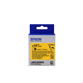 Epson etikečių kasetė termosusitraukiantis vamzdelis LK-6YBA14 juoda/geltona D14mm (2,5m)