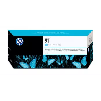 HP 91 775 ml šviesiai žydras rašalo kasetė DesignJet pigmentinis rašalas