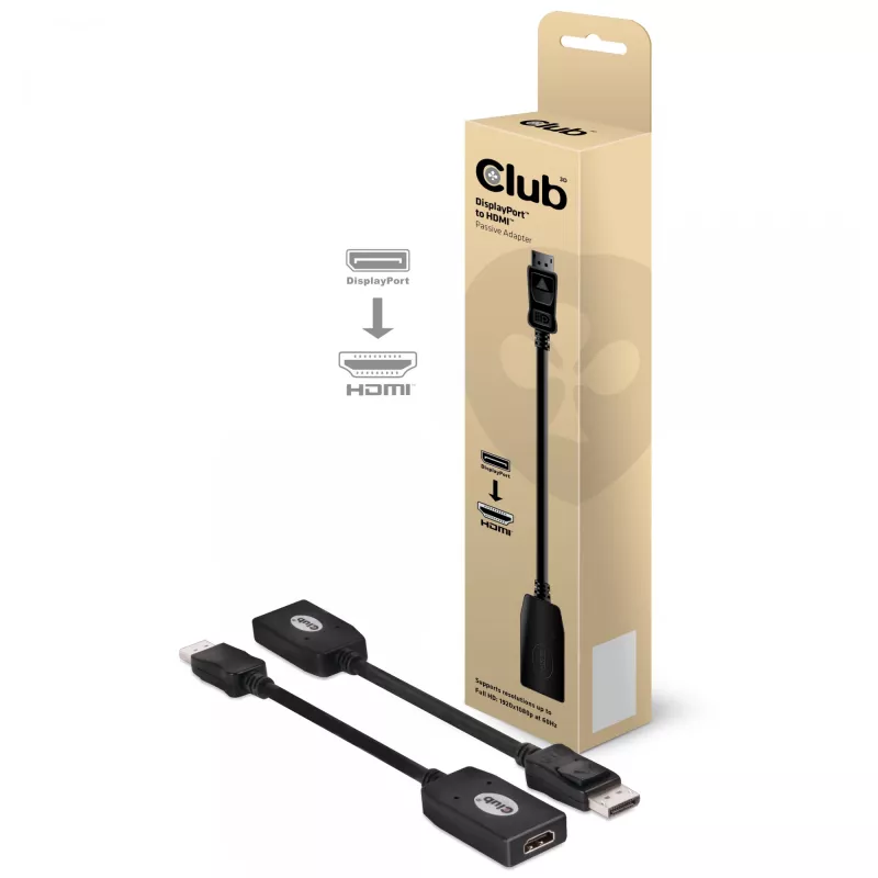 Pasyvus adapteris DisplayPort į HDMI CLUB3D CAC-1001
