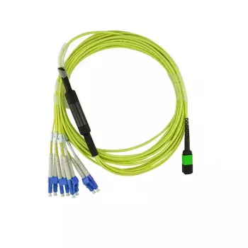 BlueOptics CBL-0206-01-BO InfiniBand šviesolaidinis kabelis 1 m MTP – 4x LC/APC geltonas