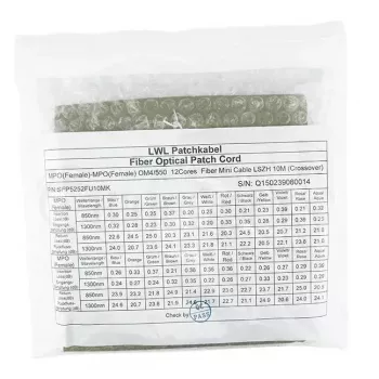Skaidulinis optinis kabelis MPO BlueOptics CBL-MPO12-OM4-1M 1m OM4