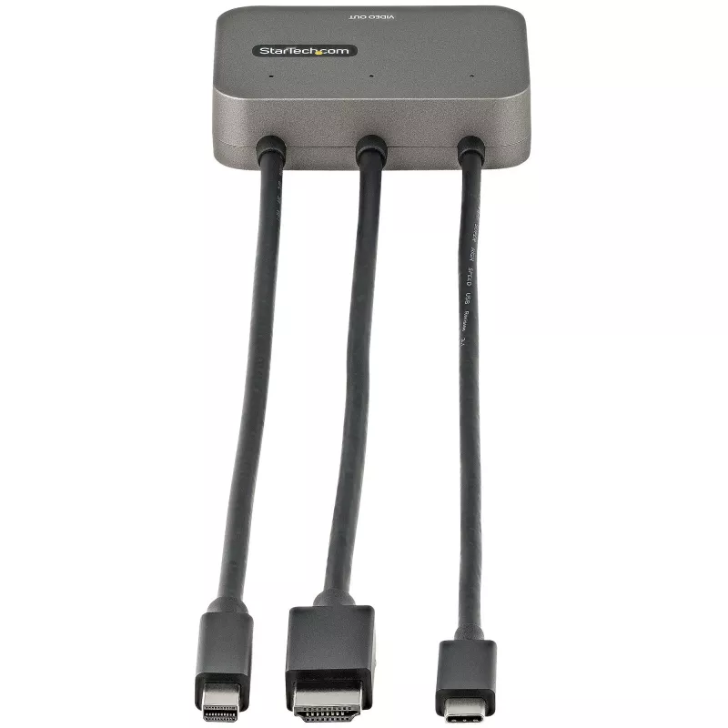 StarTech.com 3-in-1 Multiport HDMI adapteris - 4K 60Hz USB-C, HDMI arba Mini DisplayPort į HDMI keitiklis konferencijų kambariui - skaitmeninis AV vaizdo adapteris HDMI monitoriui / ekranui prijungti