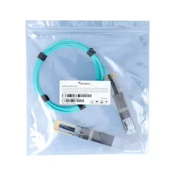 BlueOptics C-DQ8FNM003-H0-M-BO QSFP-DD InfiniBand optinis laidas 3 m, akvamarinas