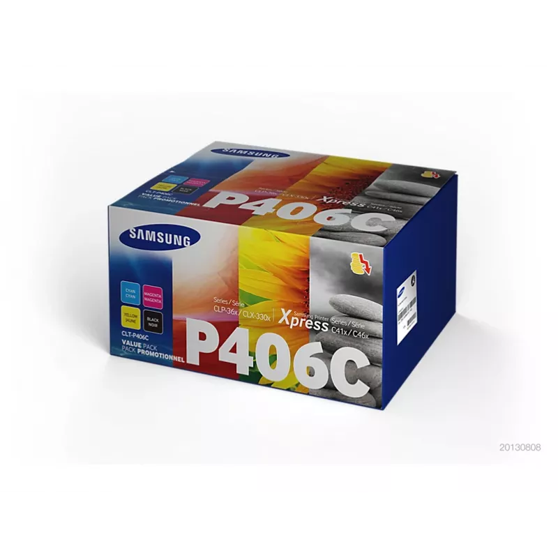 Samsung CLT-P406C originalus toneris 4 vnt. Juoda, Mėlyna, Raudona, Geltona