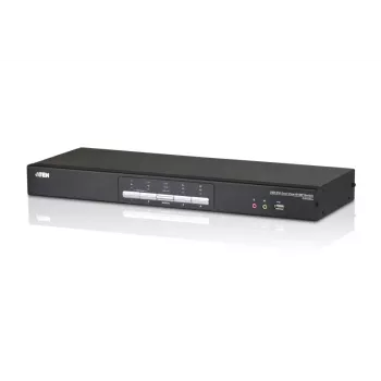 ATEN CS1644A 4 prievadų USB DVI dvigubo vaizdo KVM jungiklis su garsu ir USB 2.0 centru (įeina KVM kabeliai)