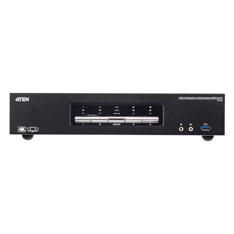 KVMP jungiklis ATEN 4P USB3.0 4K DP TRIPLE VIEW (CS1964-AT-G)
