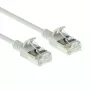 ACT pilkas 5 metrų LSZH U/FTP CAT6A plonas duomenų centro jungiamasis kabelis su RJ45 kištukais