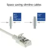 ACT pilkas 5 metrų LSZH U/FTP CAT6A plonas duomenų centro jungiamasis kabelis su RJ45 kištukais