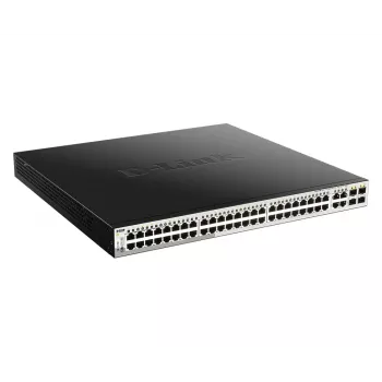 D-Link DGS-1210-52MP 52 prievadų PoE Gigabit valdomas jungiklis su 4 kombinuotais prievadais