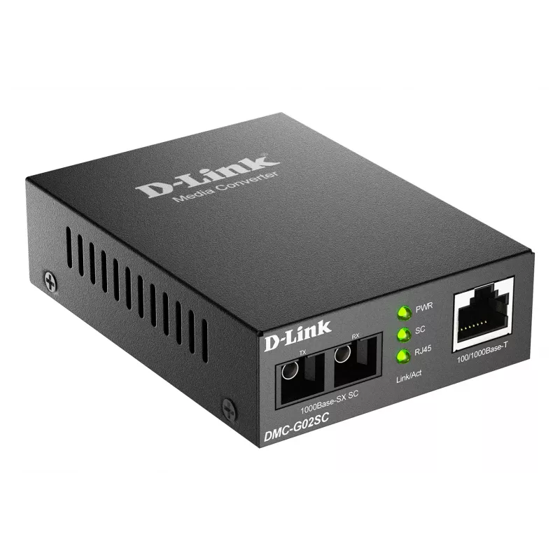 D-Link DMC-G02SC Medijos keitiklis 100/1000Base-T į 1000Base-SX SC daugiamodis (550 m)