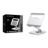 Conceptronic DONN26G sidabrinis multimedijos stovas planšetei su 8-in-1 dokavimo stotele, aliuminis, 100 W