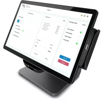 POS monitorius Elo Touch Solutions E849902 15.6 col. (39,6 cm) LED 1920×1080, 8 GB RAM, 128 GB SSD, Intel 3,6 GHz, juodas