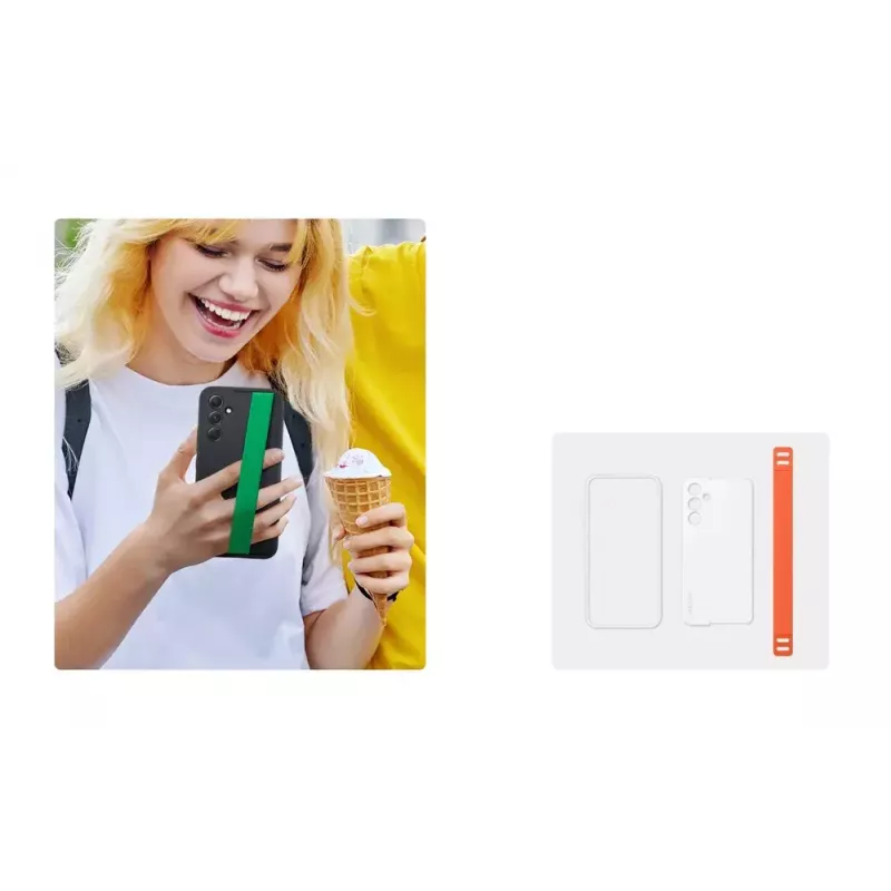 Samsung EF-XA546 dėklas mobiliesiems telefonams 16,3 cm (6,4 colio) Dangtis Oranžinė, Balta