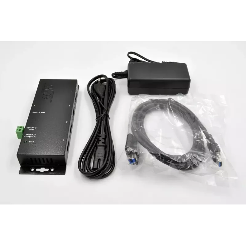 EXSYS EX-1183HMVS-2 USB 3.2 Gen 1 šakotuvas su Type-B jungtimi, 4x USB-A, 5000 Mbit/s, juodas