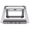 Laptop stovas EXSYS EX-1223HM sidabrinis USB 3.2 Gen 1 100W