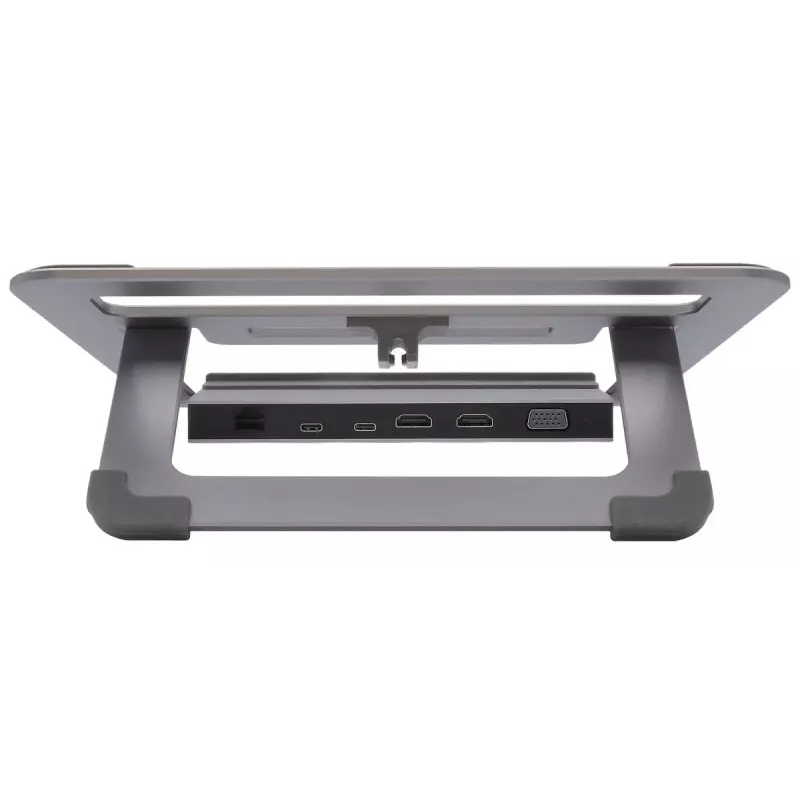 Laptop stovas EXSYS EX-1223HM sidabrinis USB 3.2 Gen 1 100W