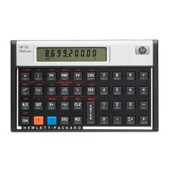 HP 12c Platinum finansinis skaičiuotuvas, stalinis, aliuminis, juodas